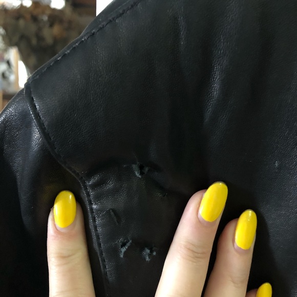 Leather Bomber Jacket by Perry Ellis Portfolio XXL - Picture 7 of 8